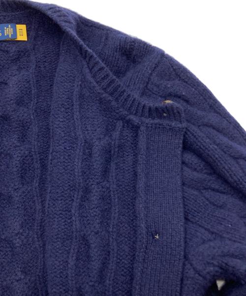 POLO RALPH LAUREN（ポロ・ラルフローレン）POLO RALPH LAUREN (ポロ・ラルフローレン) ウールカシミヤ カーディガン ネイビー サイズ:SIZE Lの古着・服飾アイテム