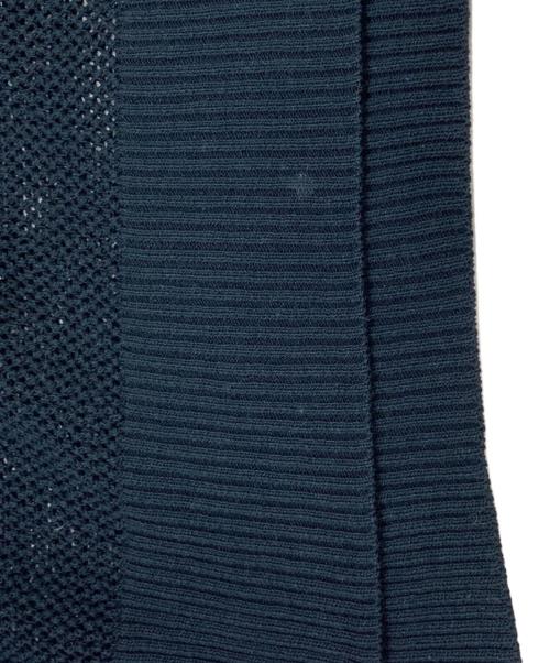 BLUE LABEL CRESTBRIDGE（ブルーレーベルクレストブリッジ）BLUE LABEL CRESTBRIDGE (ブルーレーベルクレストブリッジ) リネンブレンドメッシュニット ネイビー サイズ:38の古着・服飾アイテム