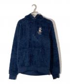 POLO RALPH LAURENポロ・ラルフローレン）の古着「SKI BEAR HI-PILE FLEECE HOODIE」｜ネイビー