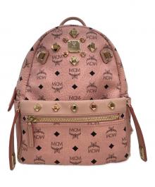 MCM（エムシーエム）の古着「Dual Stark Studded Backpack」｜ピンク