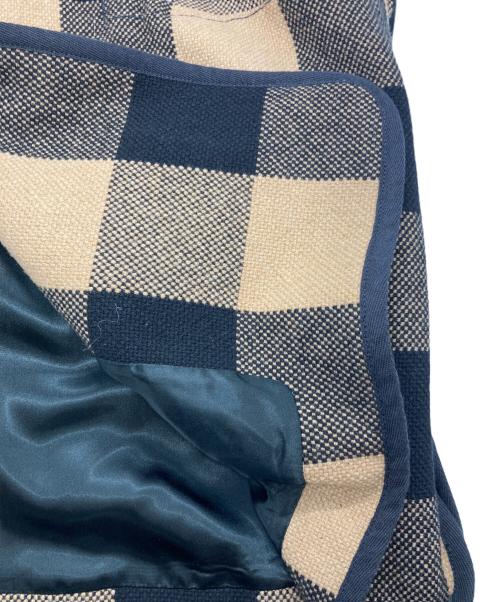 MARELLA（マレーラ）MARELLA (マレーラ) チェックフーデッドコート ベージュ×ブラック サイズ:42の古着・服飾アイテム