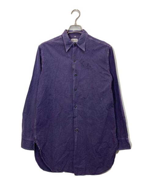 USED（ユーズド）USED (ユーズド) フレンチワークシャツ ネイビー サイズ:40の古着・服飾アイテム