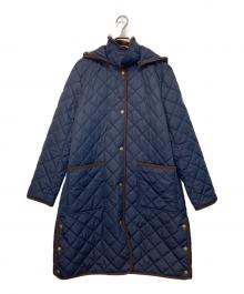 LAUREN RALPH LAUREN（ローレンラルフローレン）の古着「パイピングキルティングコート」｜ネイビー