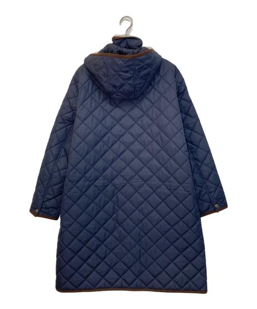 LAUREN RALPH LAUREN（ローレンラルフローレン）LAUREN RALPH LAUREN (ローレンラルフローレン) パイピングキルティングコート ネイビー サイズ:Lの古着・服飾アイテム