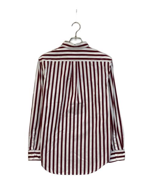 POLO RALPH LAUREN（ポロ・ラルフローレン）POLO RALPH LAUREN (ポロ・ラルフローレン) ストライプシャツ ホワイト×ボルドー サイズ:Lの古着・服飾アイテム
