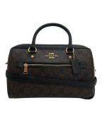 COACHコーチ）の古着「ローアン サッチェル シグネチャー キャンバス」｜ブラウン×ブラック