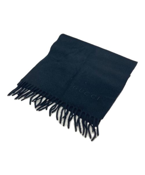 GUCCI（グッチ）GUCCI (グッチ) カシミヤマフラー ブラックの古着・服飾アイテム