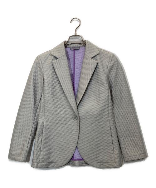 PLEATS PLEASE（プリーツプリーズ）PLEATS PLEASE (プリーツプリーズ) テーラードジャケット ライトグレー サイズ:3の古着・服飾アイテム