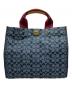 COACH（コーチ）の古着「トート 34 シグネチャー シャンブレー」｜ネイビー