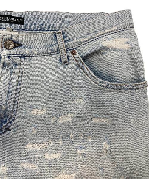 DOLCE & GABBANA（ドルチェ＆ガッバーナ）DOLCE & GABBANA (ドルチェ＆ガッバーナ) リペア加工デニム インディゴ サイズ:52の古着・服飾アイテム