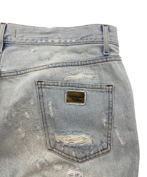DOLCE & GABBANA（ドルチェ＆ガッバーナ）DOLCE & GABBANA (ドルチェ＆ガッバーナ) リペア加工デニム インディゴ サイズ:52の古着・服飾アイテム
