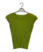 PLEATS PLEASEプリーツプリーズ）の古着「プリーツブラウス」｜グリーン