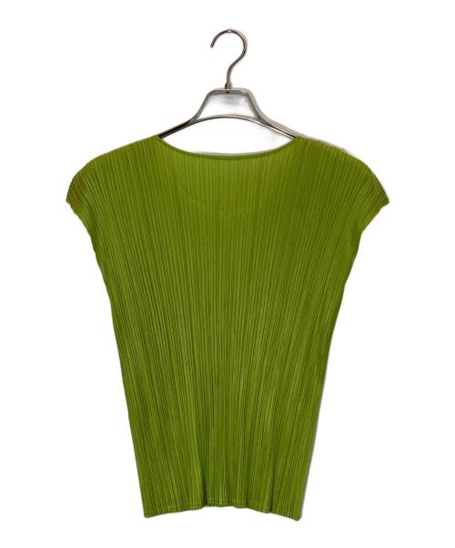 PLEATS PLEASE（プリーツプリーズ）PLEATS PLEASE (プリーツプリーズ) プリーツブラウス グリーン サイズ:4の古着・服飾アイテム