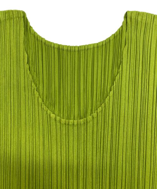 PLEATS PLEASE（プリーツプリーズ）PLEATS PLEASE (プリーツプリーズ) プリーツブラウス グリーン サイズ:4の古着・服飾アイテム