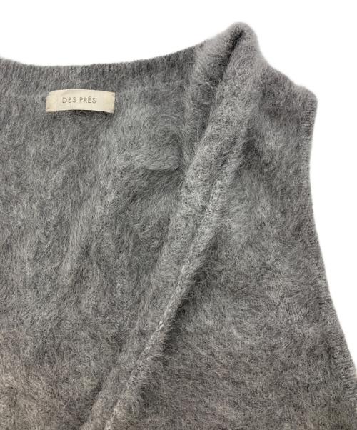 DES PRES（デ プレ）DES PRES (デ プレ) フォックスカシミヤ Vネックベスト グレー サイズ:Freeの古着・服飾アイテム