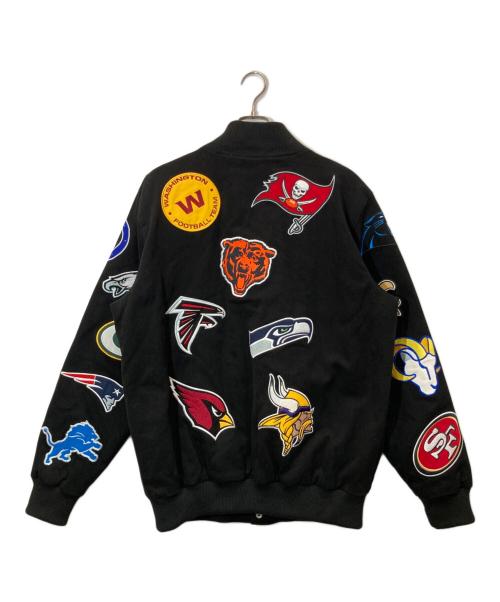 NFL（エヌエフエル）NFL (エヌエフエル) オールチームワッペンスタジャン ブラック サイズ:Lの古着・服飾アイテム