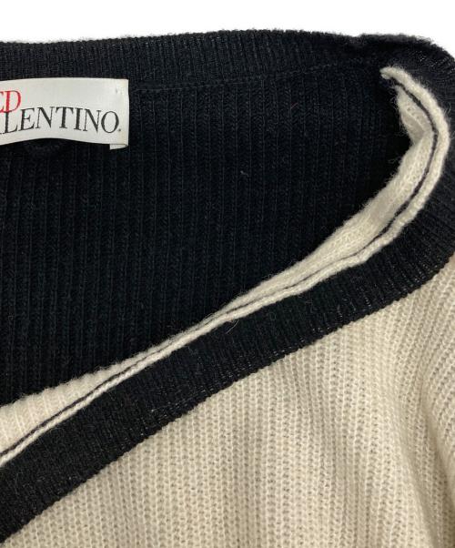 RED VALENTINO（レッドヴァレンティノ）RED VALENTINO (レッドヴァレンティノ) ハートモチーフニット ブラック サイズ:XLの古着・服飾アイテム