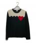 RED VALENTINO（レッドヴァレンティノ）の古着「ハートモチーフニット」｜ブラック