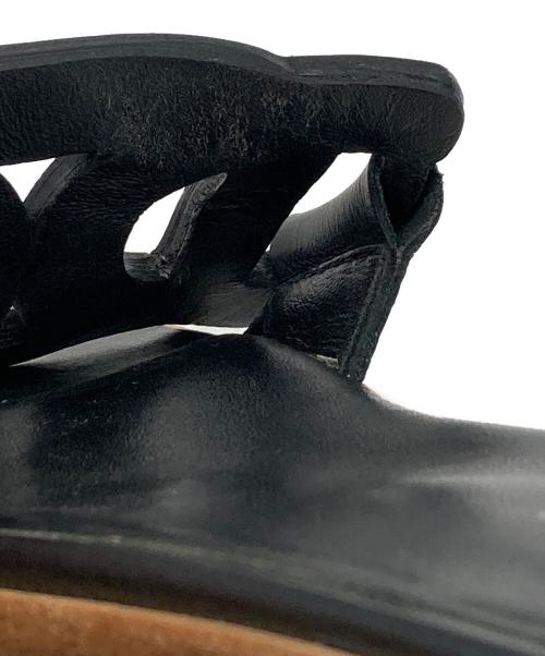 TOD'S（トッズ）TOD'S (トッズ) フラットレザーサンダル ブラック サイズ:SIZE 36の古着・服飾アイテム