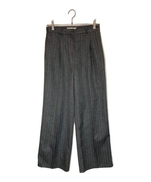 TODAYFUL（トゥデイフル）TODAYFUL (トゥデイフル) ストライプツイルトラウザーズ グレー サイズ:38の古着・服飾アイテム