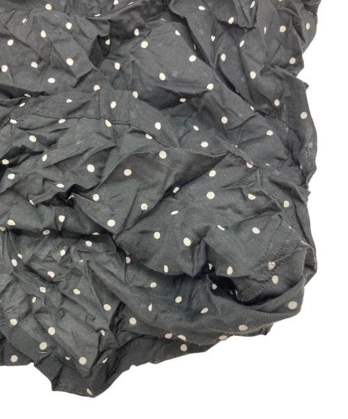 mizuiro-ind（ミズイロインド）mizuiro-ind (ミズイロインド) ドット プリント キャッチ ワッシャー シャツ ブラック サイズ:-の古着・服飾アイテム