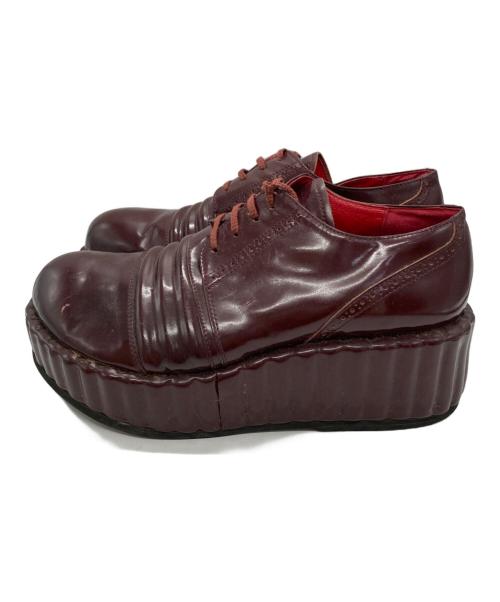 Jean Paul GAULTIER（ジャンポールゴルチェ）Jean Paul GAULTIER (ジャンポールゴルチェ) プラットフォームシューズ ボルドー サイズ:下記参照の古着・服飾アイテム