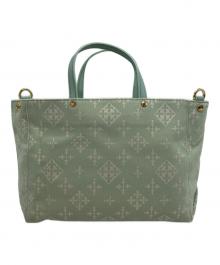 russet（ラシット）の古着「コットンジャガードショッパーバッグ」｜グリーン