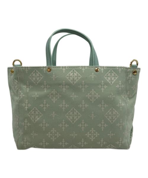 russet（ラシット）russet (ラシット) コットンジャガードショッパーバッグ グリーンの古着・服飾アイテム