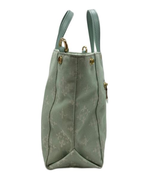 russet（ラシット）russet (ラシット) コットンジャガードショッパーバッグ グリーンの古着・服飾アイテム