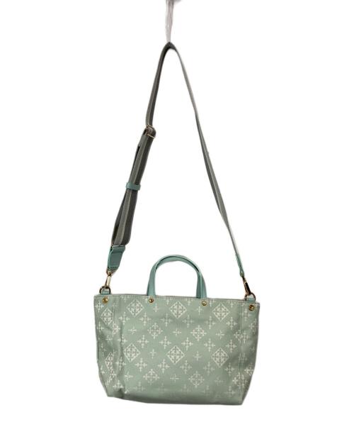 russet（ラシット）russet (ラシット) コットンジャガードショッパーバッグ グリーンの古着・服飾アイテム