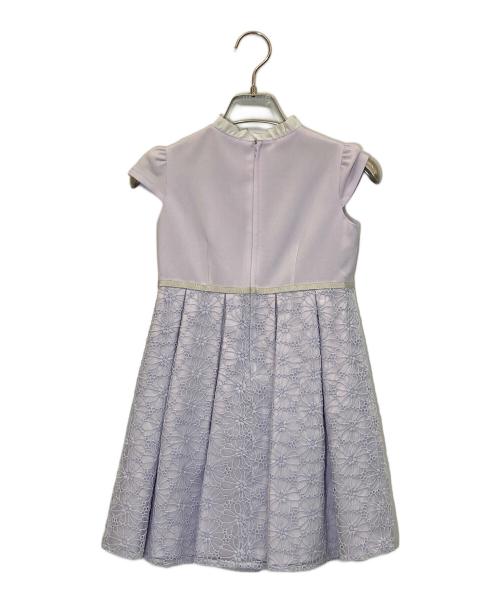 Petit Main（プティマイン）Petit Main (プティマイン) 花レースOP+ギャザーJKセット ホワイト×パープル サイズ:120cmの古着・服飾アイテム