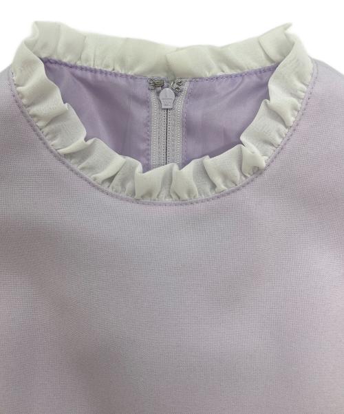 Petit Main（プティマイン）Petit Main (プティマイン) 花レースOP+ギャザーJKセット ホワイト×パープル サイズ:120cmの古着・服飾アイテム