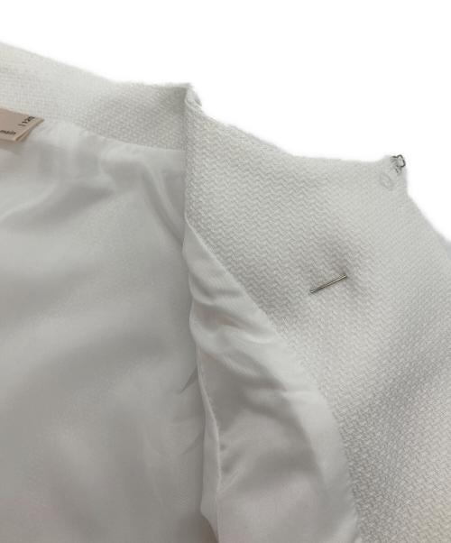 Petit Main（プティマイン）Petit Main (プティマイン) 花レースOP+ギャザーJKセット ホワイト×パープル サイズ:120cmの古着・服飾アイテム