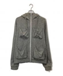 n(n) by NUMBER (N)INE（エヌエヌバイナンバーナイン）の古着「マルチポケットウールジップパーカー」｜グレー