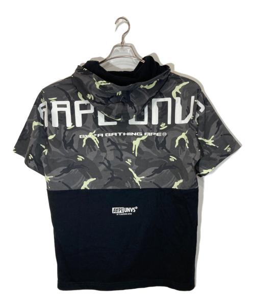 Aape BY A BATHING APE（エーエイプ バイ アベイシングエイプ）Aape BY A BATHING APE (エーエイプ バイ アベイシングエイプ) AAPE HOODIE TEE ブラック サイズ:Lの古着・服飾アイテム