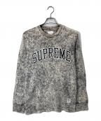 SUPREMEシュプリーム）の古着「ACID WASH ARC LOGO L/S Tee」｜グレー