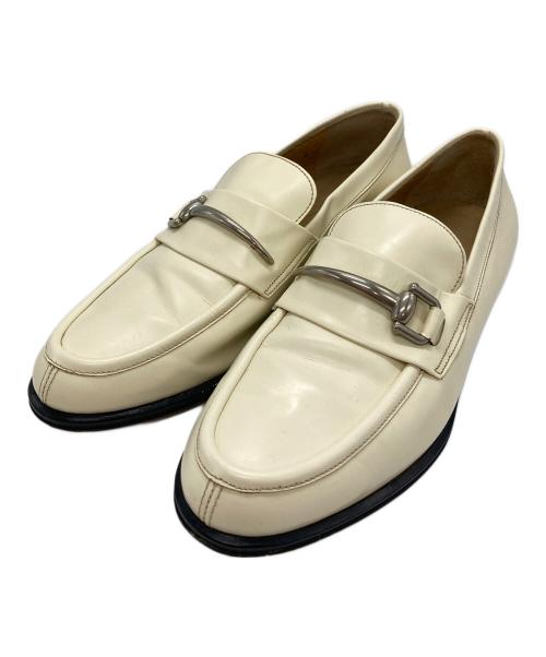GUCCI（グッチ）GUCCI (グッチ) ビットローファー アイボリー サイズ:SIZE 6 1/2の古着・服飾アイテム