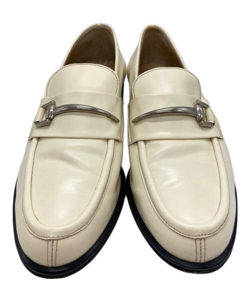 GUCCI（グッチ）GUCCI (グッチ) ビットローファー アイボリー サイズ:SIZE 6 1/2の古着・服飾アイテム