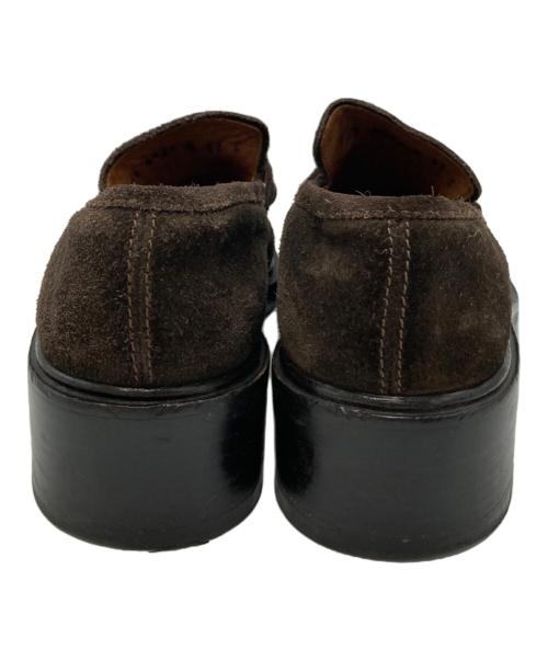 GUCCI（グッチ）GUCCI (グッチ) スウェードスクエアローファー ブラウン サイズ:37の古着・服飾アイテム