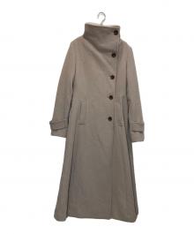 rienda（リエンダ）の古着「オーバーネックシンデレララインコート」｜ベージュ