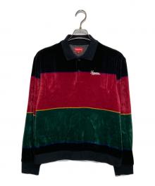 SUPREME（シュプリーム）の古着「Stripe Velour L/S Polo」｜マルチカラー