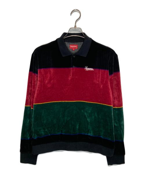 SUPREME（シュプリーム）Supreme (シュプリーム) Stripe Velour L/S Polo マルチカラー サイズ:Sの古着・服飾アイテム