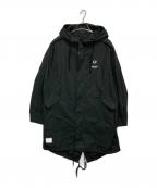 FRED PERRYフレッドペリー）の古着「Goodhood Printed Patch Unlined Parka」｜ブラック