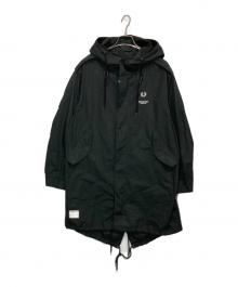 FRED PERRY（フレッドペリー）の古着「Goodhood Printed Patch Unlined Parka」｜ブラック
