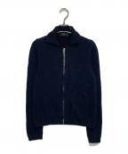 Zanoneザノーネ）の古着「ジップアップニットカーディガン」｜ネイビー