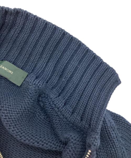 Zanone（ザノーネ）Zanone (ザノーネ) ジップアップニットカーディガン ネイビー サイズ:42の古着・服飾アイテム
