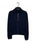 Zanone（ザノーネ）の古着「ジップアップニットカーディガン」｜ネイビー