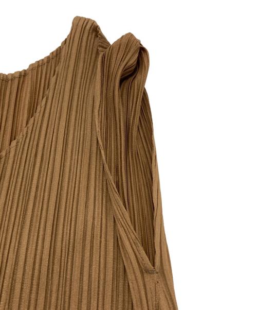 PLEATS PLEASE（プリーツプリーズ）PLEATS PLEASE (プリーツプリーズ) プリーツワンピース ブラウン サイズ:2の古着・服飾アイテム