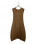 PLEATS PLEASE（プリーツプリーズ）の古着「プリーツワンピース」｜ブラウン