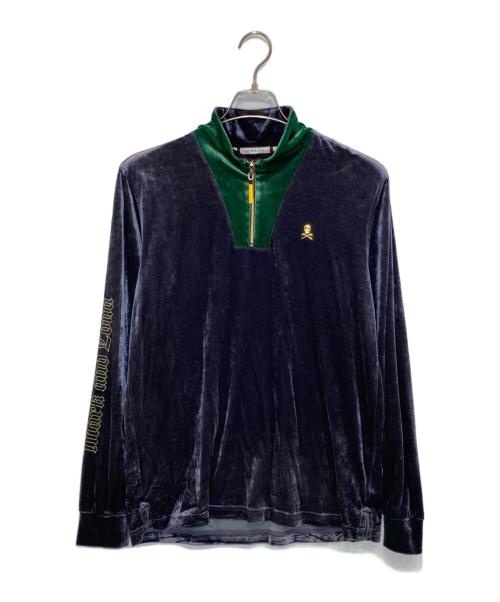 MARK&LONA（マークアンドロナ）MARK&LONA (マークアンドロナ) Velour Long Sleeve Top ネイビー サイズ:48の古着・服飾アイテム